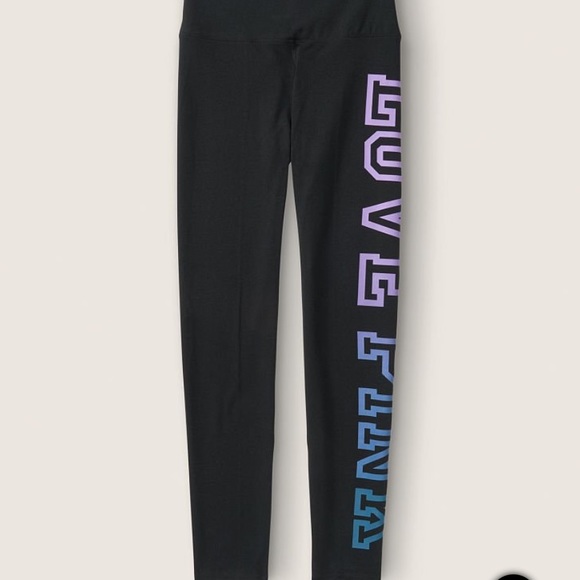 VS PINK CAMPUS TEE & Ombre LEGGINGS OUTFIT SET XL NEW - Picture 3 of 4